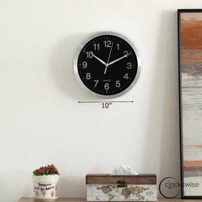 Clockswise 10-in Round Quartz Wall Clock Image 1
