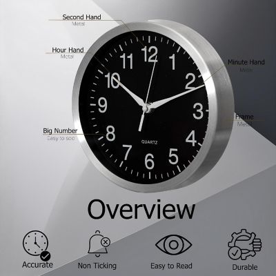 Clockswise 10-in Round Quartz Wall Clock Image 2