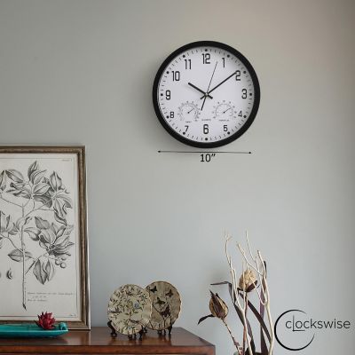 Clockswise 10-inch Non-Ticking Quartz Wall Clock Image 1