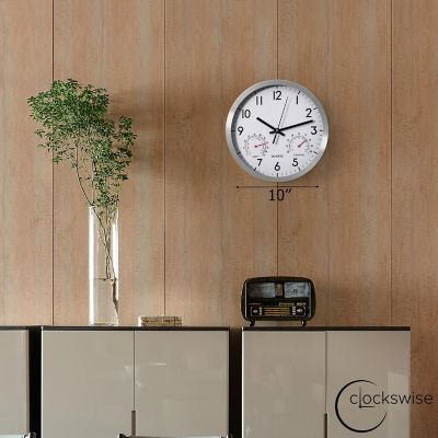 Clockswise 10-inch Non-Ticking Quartz Wall Clock Image 1