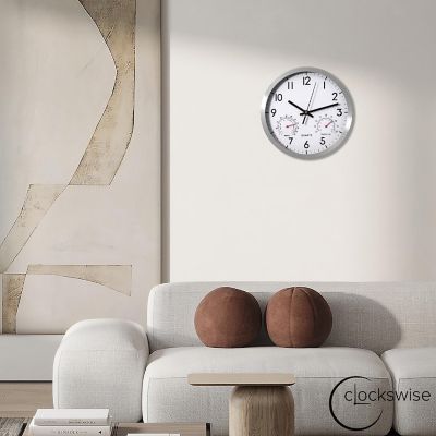 Clockswise 10-inch Non-Ticking Quartz Wall Clock Image 3