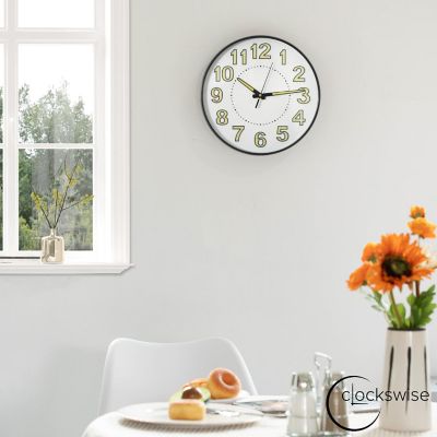 Clockswise 12-in Glow-in-the-Dark Decorative Wall Clock Image 3