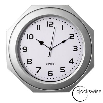 Clockswise 12-in Non-Ticking Octagon Wall Clock Image 1