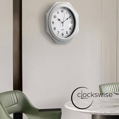 Clockswise 12-in Non-Ticking Octagon Wall Clock Image 2