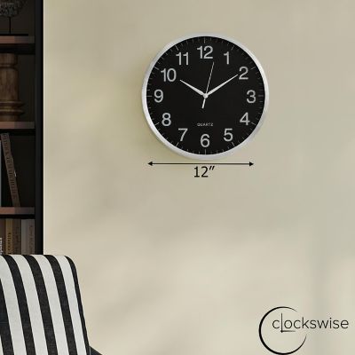 Clockswise 12-in Round Quartz Wall Clock Image 1
