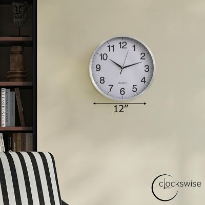 Clockswise 12-in Round Quartz Wall Clock Image 1
