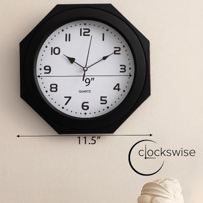 Clockswise 12-inch Non-Ticking clock Image 1