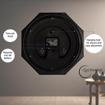 Clockswise 12-inch Non-Ticking clock Image 3
