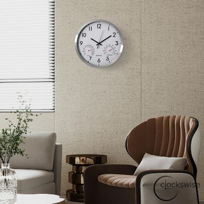 Clockswise 12-inch Non-Ticking Quartz Wall Clock Image 3