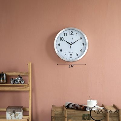 Clockswise 14-in Round Quartz Wall Clock Image 1