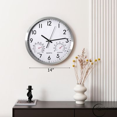 Clockswise 14-inch Non-Ticking Quartz Wall Clock Image 1
