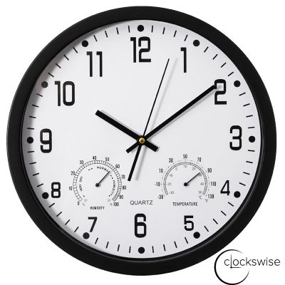 Clockswise 14-inch Non-Ticking Quartz Wall Clock Image 1