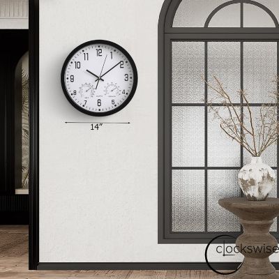 Clockswise 14-inch Non-Ticking Quartz Wall Clock Image 1