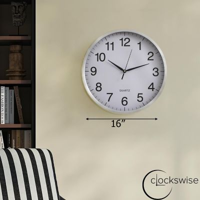 Clockswise 16-in Round Quartz Wall Clock Image 1