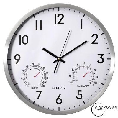 Clockswise 16-inch Non-Ticking Quartz Wall Clock Image 1