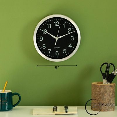 Clockswise 8-in Round Quartz Wall Clock Image 1
