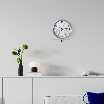 Clockswise 8-Inch Non-Ticking Quartz Wall Clock Image 1