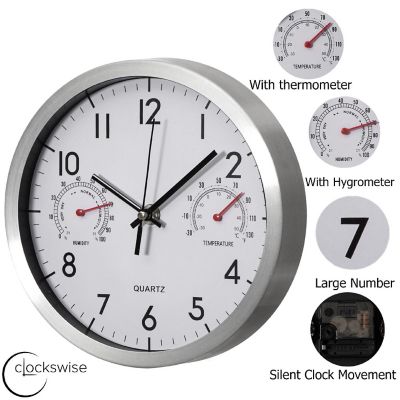 Clockswise 8-Inch Non-Ticking Quartz Wall Clock Image 2