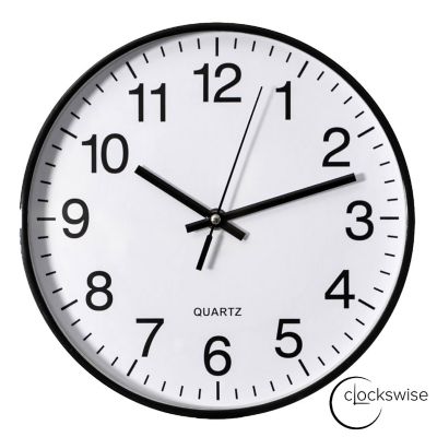 Clockswise Black 10-In Analog Clock Image 1