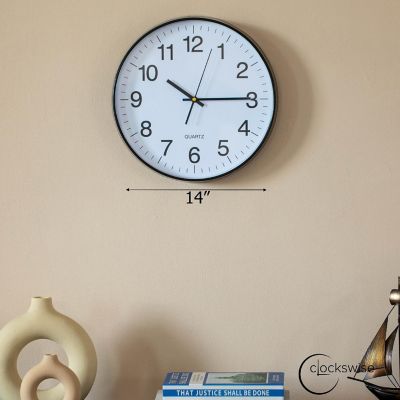 Clockswise Black 14-In Analog Clock Image 1