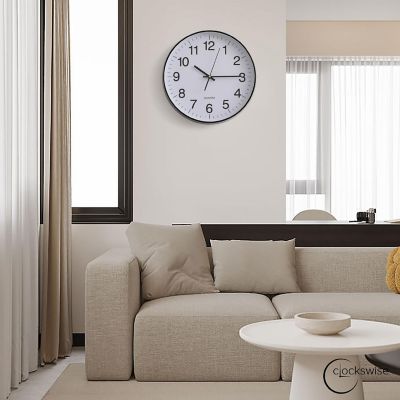 Clockswise Black 14-In Analog Clock Image 3