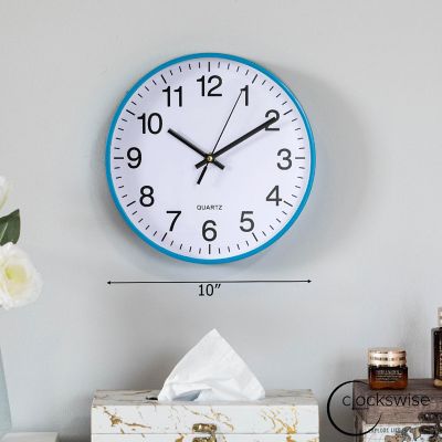Clockswise Blue 10-In Analog Clock Image 1
