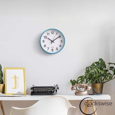 Clockswise Blue 10-In Analog Clock Image 3