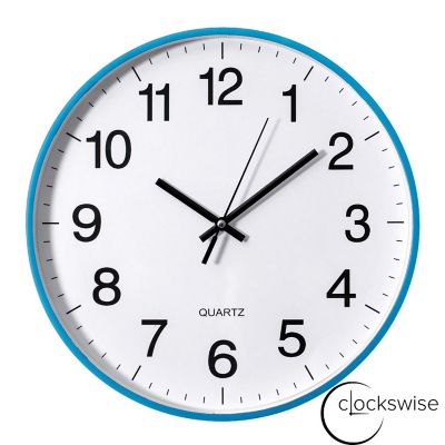 Clockswise Blue 12-In Analog Clock Image 1