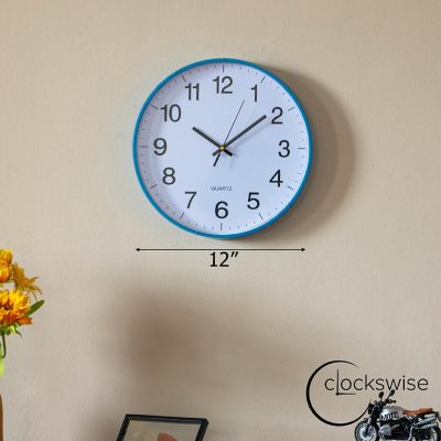 Clockswise Blue 12-In Analog Clock Image 1