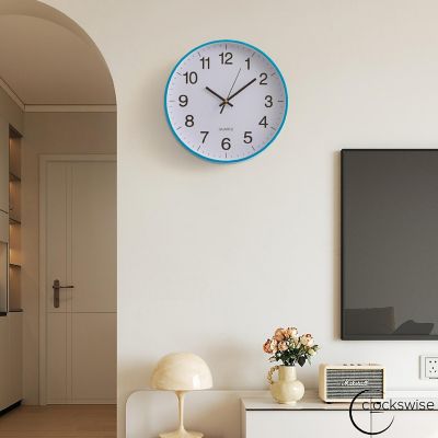 Clockswise Blue 12-In Analog Clock Image 3