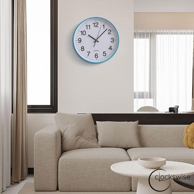 Clockswise Blue 14-In Analog Clock Image 3