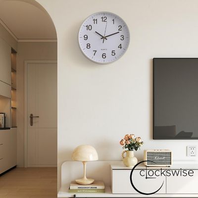 Clockswise Silver 12-In Analog Clock Image 3