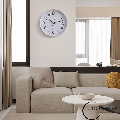 Clockswise Silver 14-In Analog Clock Image 3