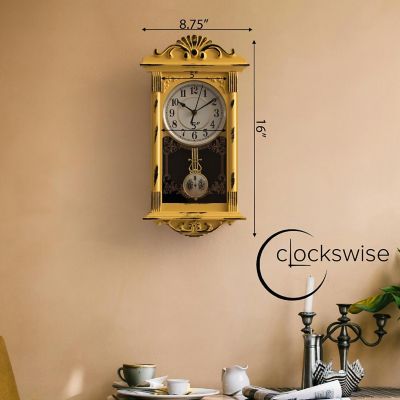 Clockswise Vintage Grandfather-Style Wall Clock Image 1