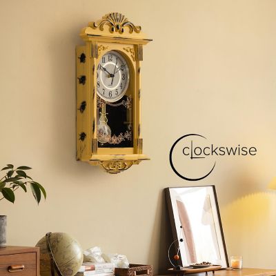 Clockswise Vintage Grandfather-Style Wall Clock Image 2