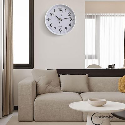 Clockswise White 14-In Analog Clock Image 3