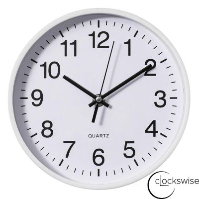 Clockswise White 8-In Analog Clock Image 1