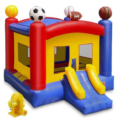 Cloud 9 17' x 13' Commercial Sports Bounce House w/ Blower - 100% PVC Inflatable Bouncer Image 1