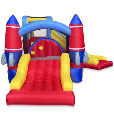 Cloud 9 Rocket Bounce House with Two Slides and Blower, Inflatable Bouncer for Kids Image 2