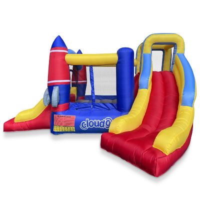 Cloud 9 Rocket Bounce House with Two Slides and Blower, Inflatable Bouncer for Kids Image 3