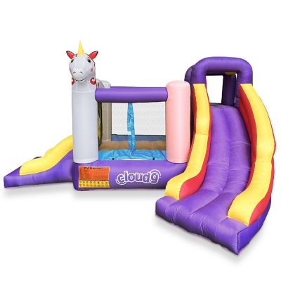 Cloud 9 Unicorn Bounce House with Two Slides and Blower, Inflatable Bouncer for Kids Image 3