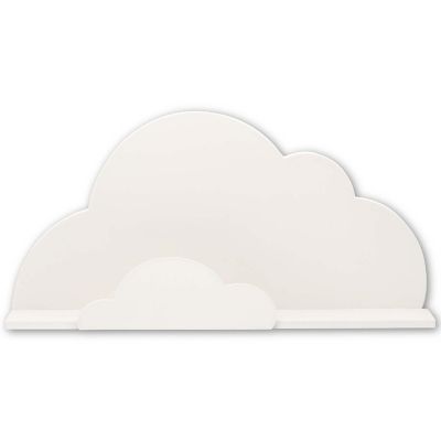 Cloud-Shaped 8.75x24 Wooden Shelf Decor Image 1