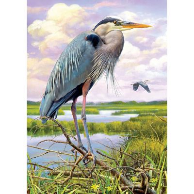 Cobble Hill 1000 Piece Puzzle: Heron - Reference Poster Included Image 1