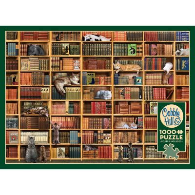 Cobble Hill: The Cat Library 1000 Piece Puzzle Image 3