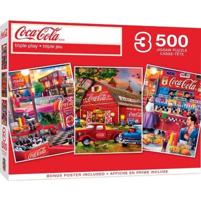 Coca-Cola - 500 Piece Jigsaw Puzzles 3 Pack Image 1
