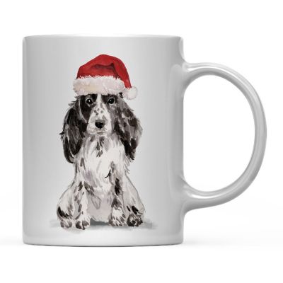Cocker Spaniel Santa Hat Ceramic Mug Image 2