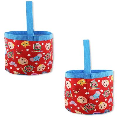 Cocomelon Collapsible Nylon Basket Bucket Toy Storage Tote Bag (One Size, Red) Image 1