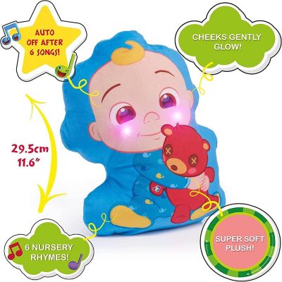 CoComelon JJs Musical Sleep Soother Bedtime Night Light Lullaby Pillow WOW! Stuff Image 2