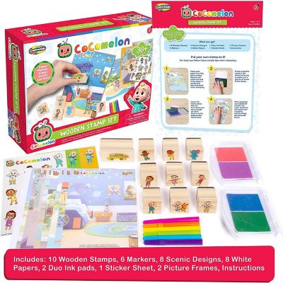 Cocomelon Stamp Set by Creative Kids- 36+ Piece Wooden Stamps Set Includes Ink Pads Ages 3+ Image 3