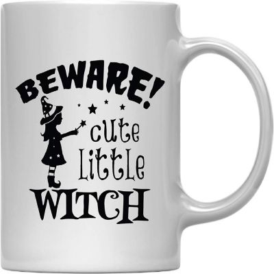 Coffee Mug Beware Cute Little Witch Image 3